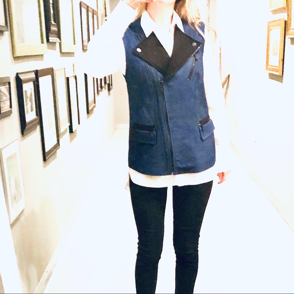 Rebecca Taylor %100 lamb leather vest jacket - Picture 4 of 6